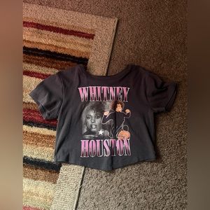 Whitney Houston cropped tee shirt